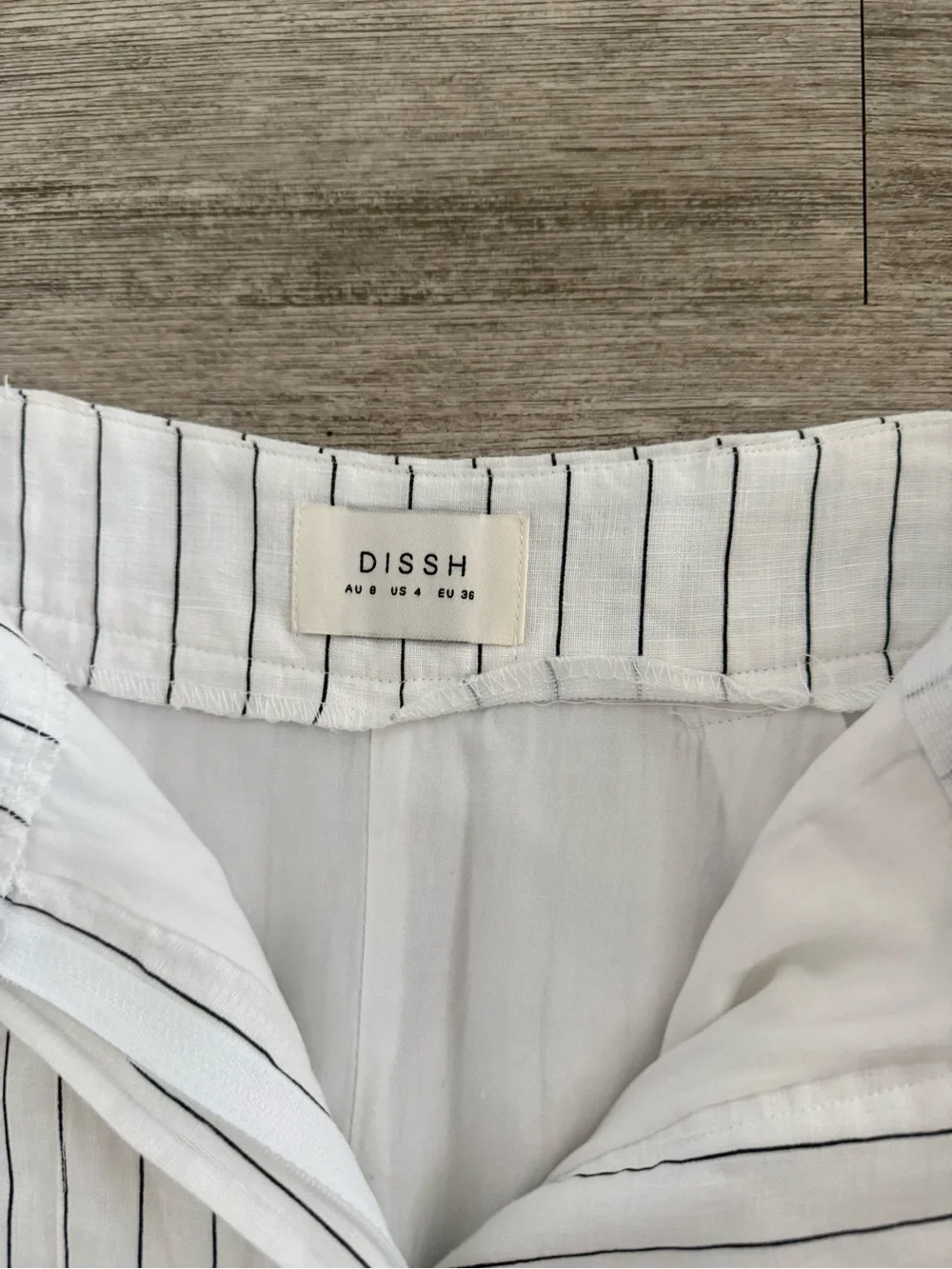 DISSH White Stripe Linen Vest & Midi Maxi Skirt 2 Piece Set Size 4 small